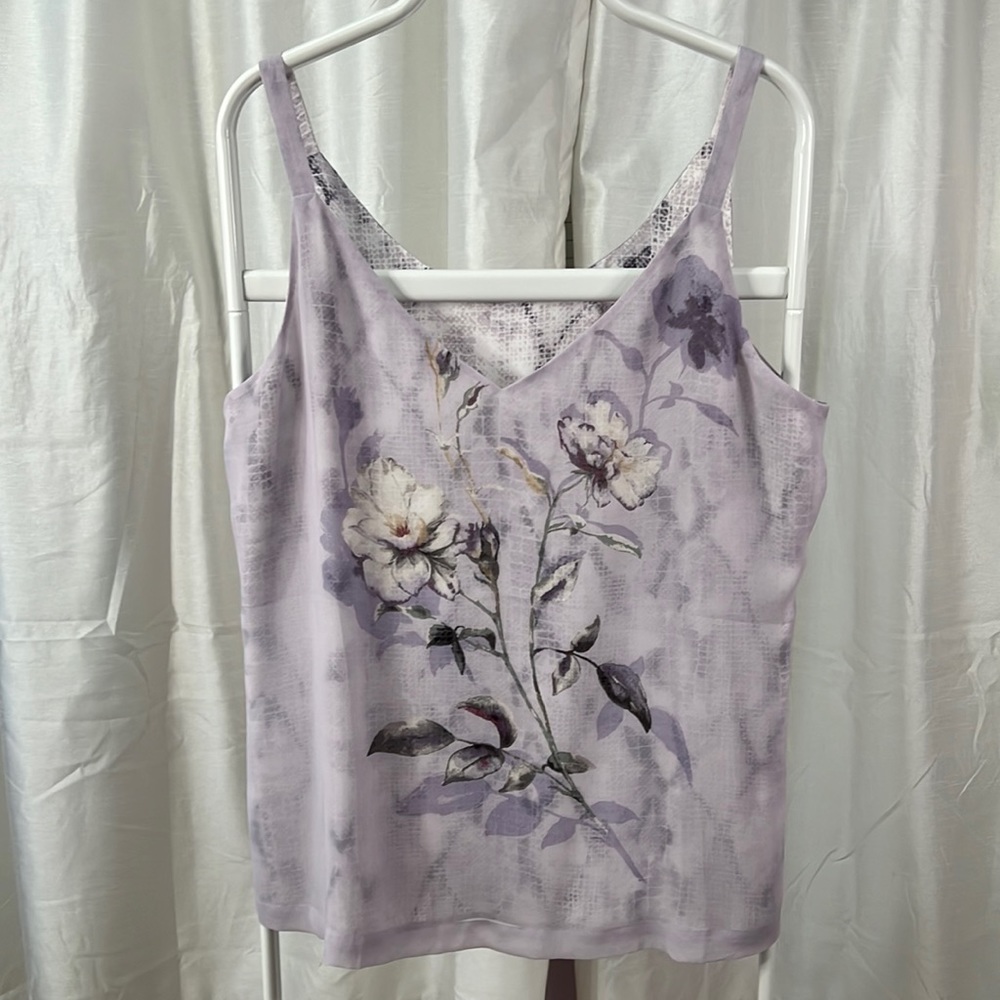 Lavender silky reversible tank - XXL